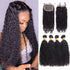4 Bundles With 4X4 Lace Closure Curly Hair 100% Virgin Human Hair