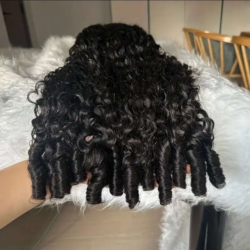 Burmese Curly Hair HD Closure Wig Spiral End 250%