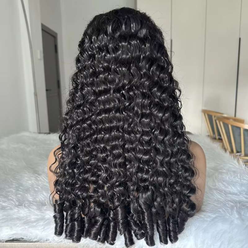 Burmese Curly Hair HD Closure Wig Spiral End 250%