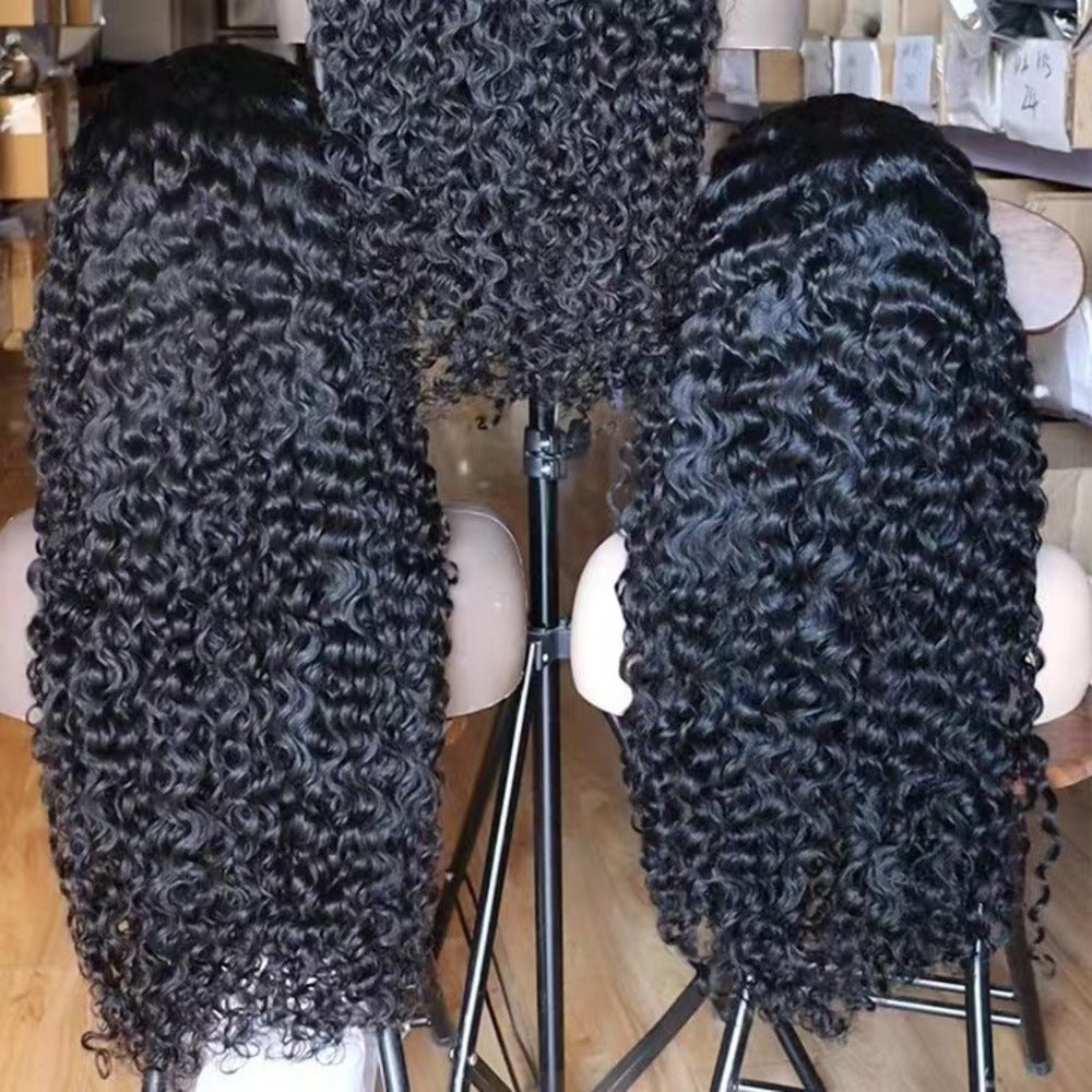 Raw Burmese Curly Hair HD Frontal Wig Density 200%