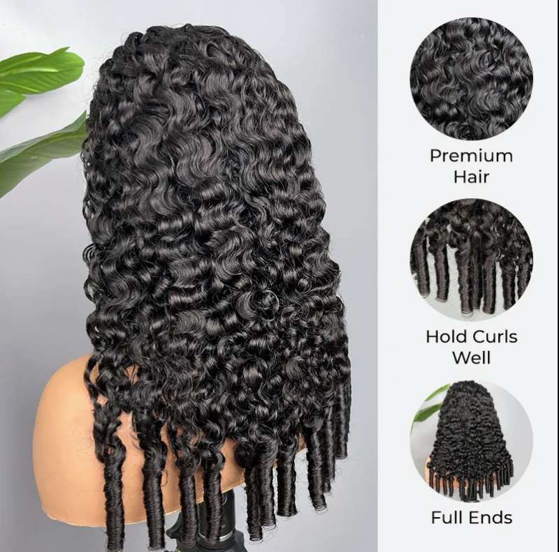 Burmese Curly Hair HD Closure Wig Spiral End 250%