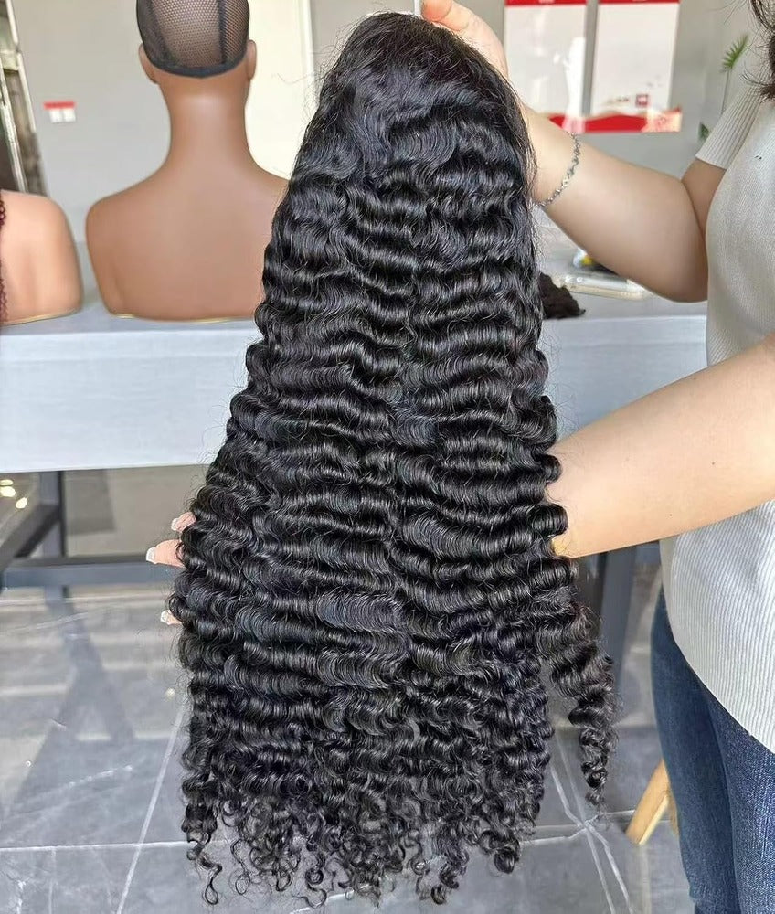 Raw Burmese Curly Hair HD Frontal Wig Density 200%