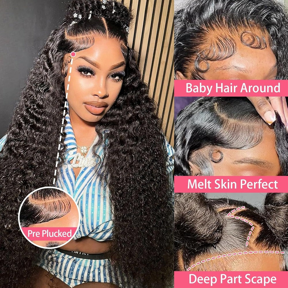Raw Burmese Curly Hair HD Frontal Wig Density 200%