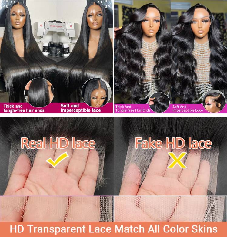 Raw Cambodian Straight Hair HD Frontal Wig