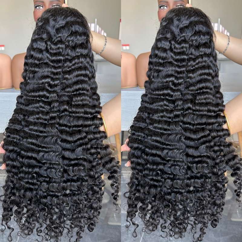 Raw Burmese Curly Hair HD Closure Wig 250%