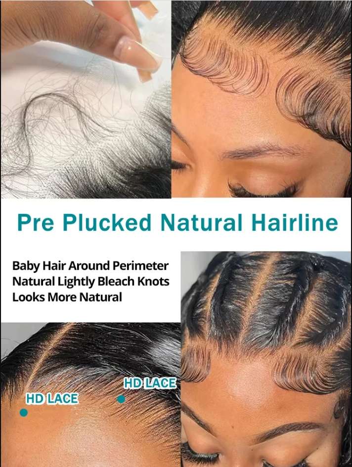 Raw Cambodian Hair Natural Straight HD Frontal Wig 250%