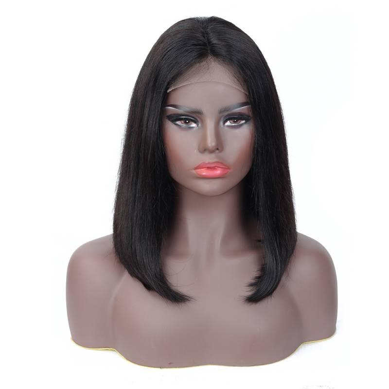 Glueless 4x4 Lace Closure Wig Straight 1B