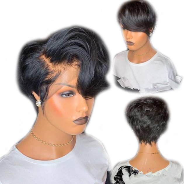 Pre-Plucked Pixie Short Cut Lace Front Wig