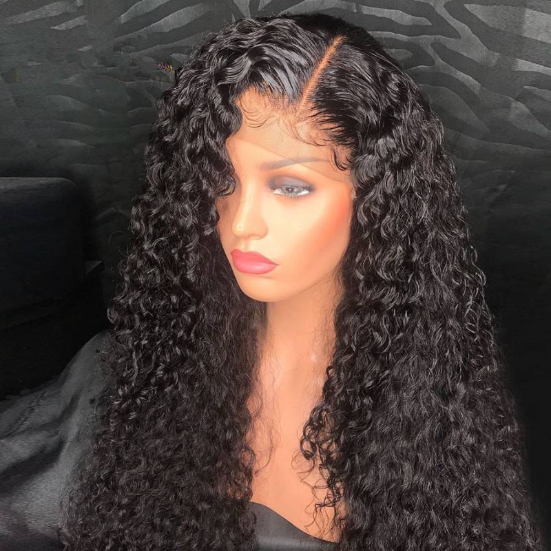 mybombhair 13*6 Lace Front Human Hair Wigs Peruvian Deep Curly