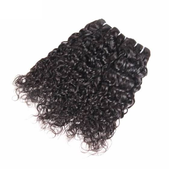 3 Bundles With 13*4 Lace Frontal Closure Peruvian Water Wave 