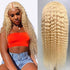 Pre-Plucked 613 Blonde Lace Front Wig Deep Wave