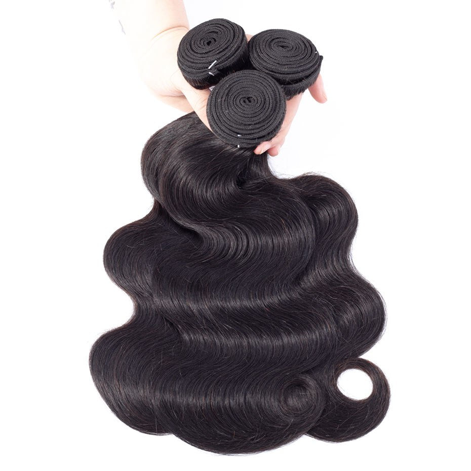  Eurasian Body Wave 3 Bundles With 4*4 Lace Closure