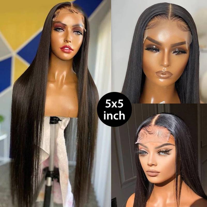 Pre-Plucked 5X5 HD Lace Closure Wig Straight