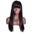mybombhair Brazilian Straight Lace Front Wig With Bang