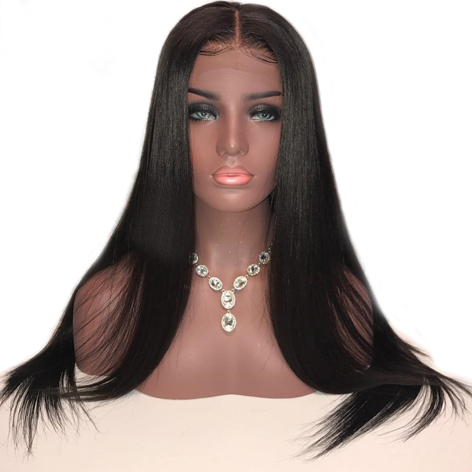 mybombhair Full Lace Wigs Peruvian Straight Hair With Natural Hair Line