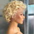 613 Blonde 13x4 Frontal Curly PiXie Short Cut