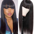 Pre-plucked Bang Lace Front Wig Straight  1b
