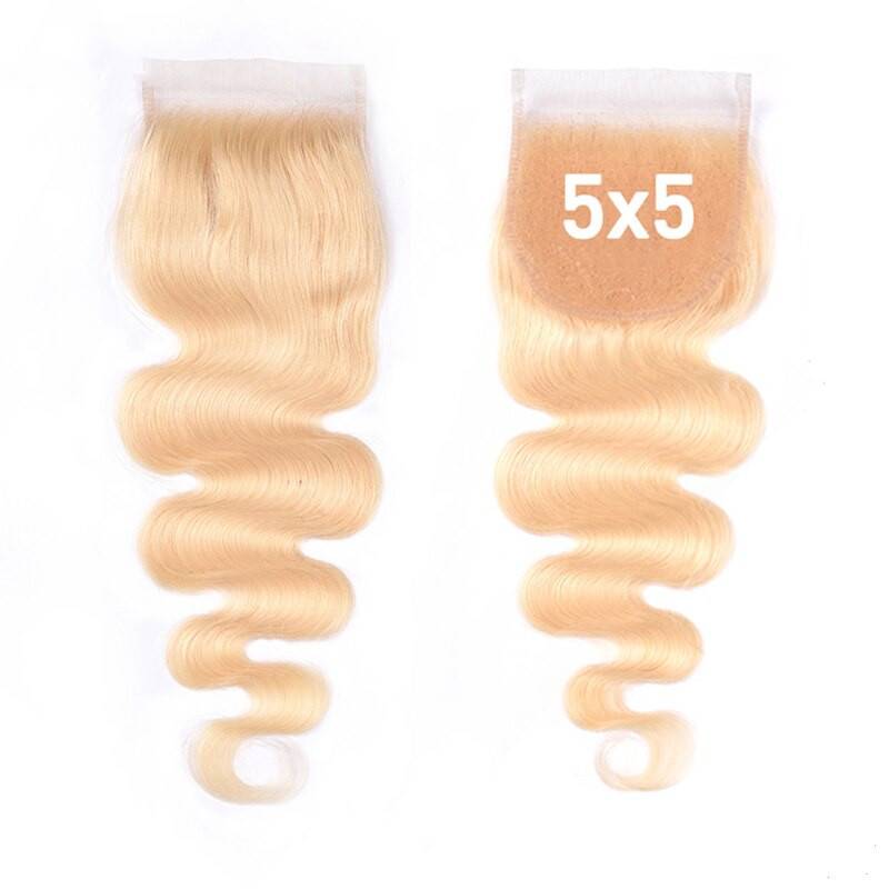 Pre-Plucked 4x4 5x5 Transparent Lace Closure #613 Body Wave
