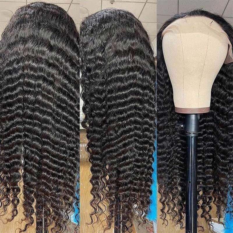 Pre-plucked Deep Wave Full Lace Frontal Wig 13X4