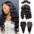 3 Bundles with 4X4 Lace Closure Raw Hair Loose Wave