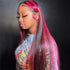 Pre-Plucked Highlight P4/Burgundy Straight 13X4 Full Frontal Wig