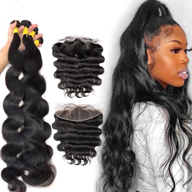 3 Bundles With 13X4 Lace Frontal Body Wave