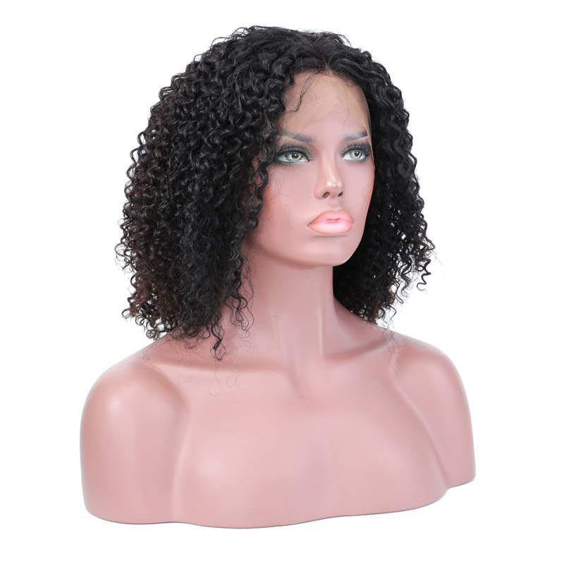 mybombhair 180% Peruvian Tight Curly Bob Lace Front Wig